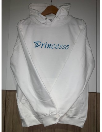 Sweat personnalisé blanc avec le libelle Princesse