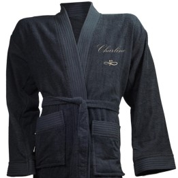 Peignoir noir personnalisable
