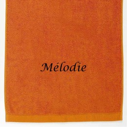 Serviette de bain personnalisée prénom Mélodie