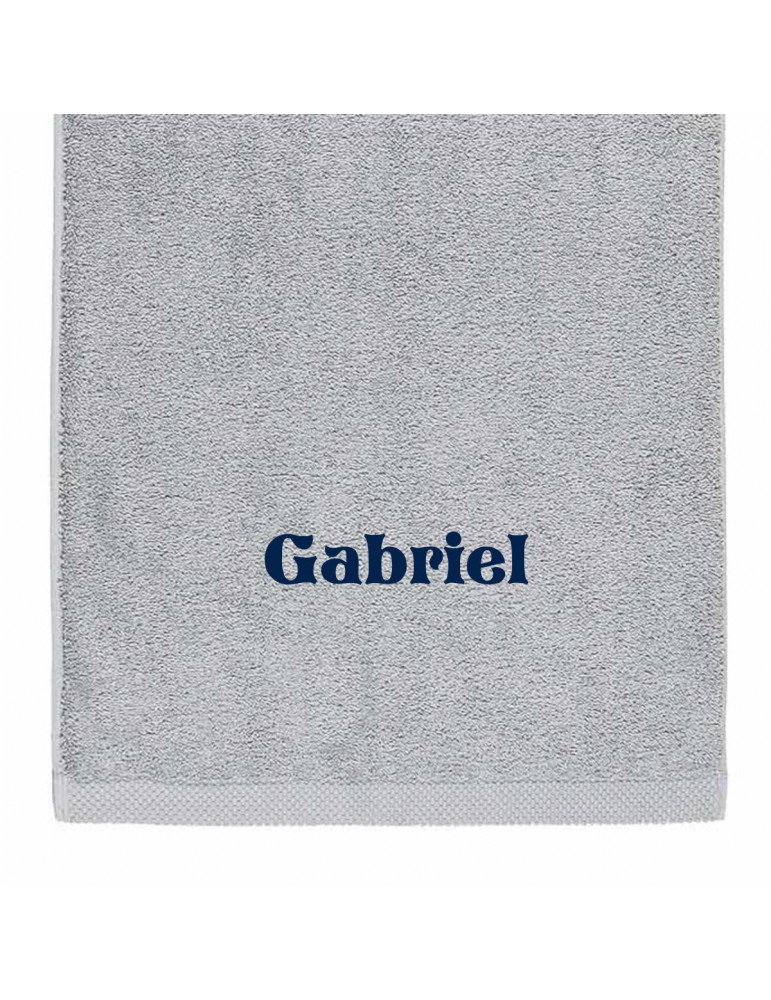 Serviette de bain personnalisée prénom Gabriel