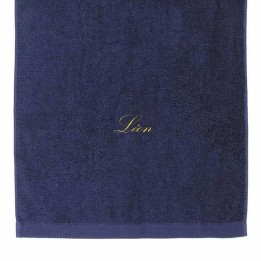 Serviette de bain bleu marine à personnaliser