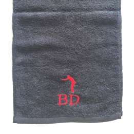 Serviette de sport noire personnalisée