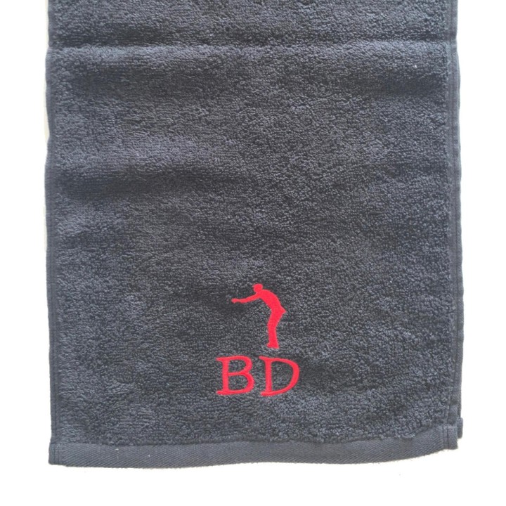 Serviette de sport noire personnalisée