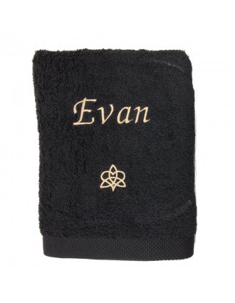 Serviette de bain personnalisée prénom Evan