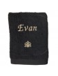 Serviette de bain personnalisée prénom Evan