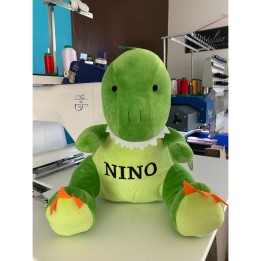Peluche dinosaure personnalisée prénom Nino
