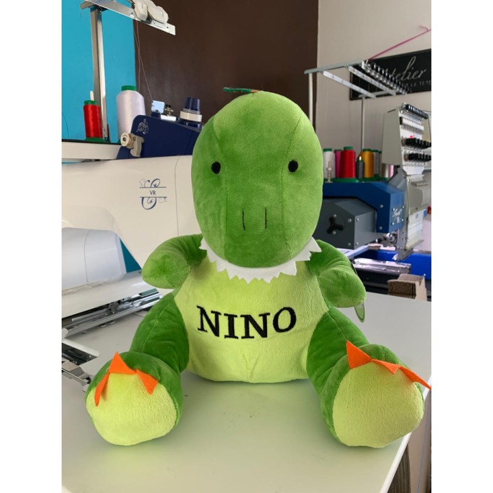 Peluche dinosaure personnalisée prénom Nino