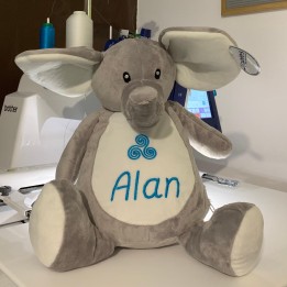 Peluche éléphant personnalisée prénom Alan