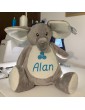 Peluche éléphant personnalisée prénom Alan