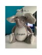 Peluche éléphant personnalisée prénom Swann
