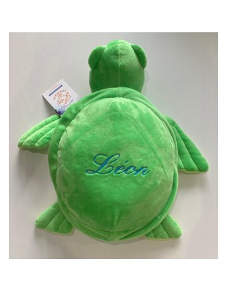 Peluche tortue personnalisée prénom Léon