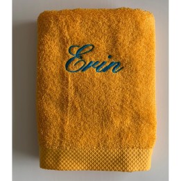 Serviette personnalisée prénom Erin et écriture script