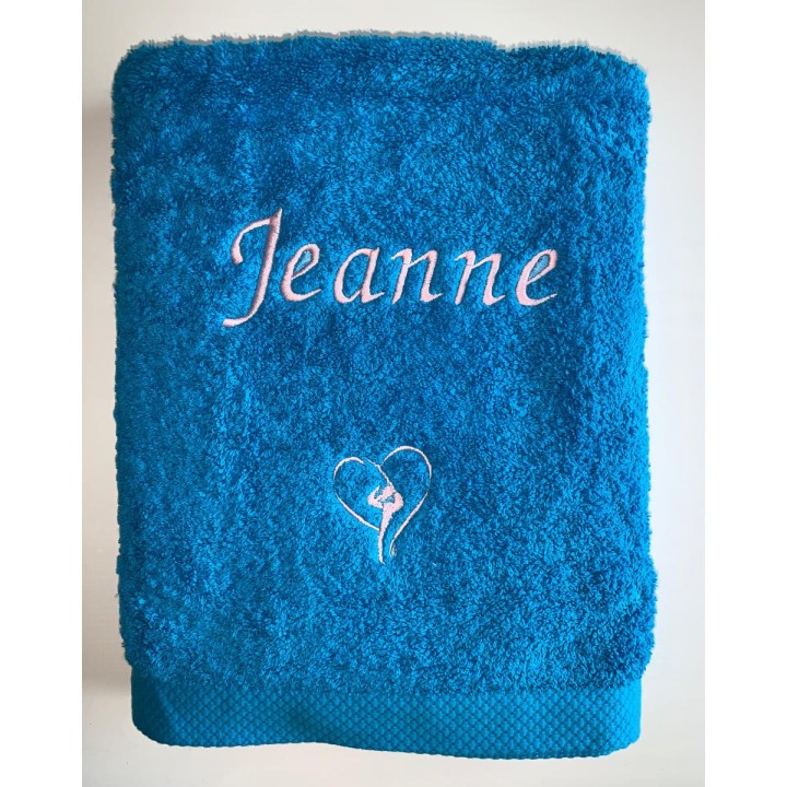 Serviette de Bain Turquoise Personnalisée, la Référence !