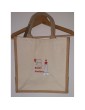 Sac cabas en jute personnalisé avec anse couleur naturel
