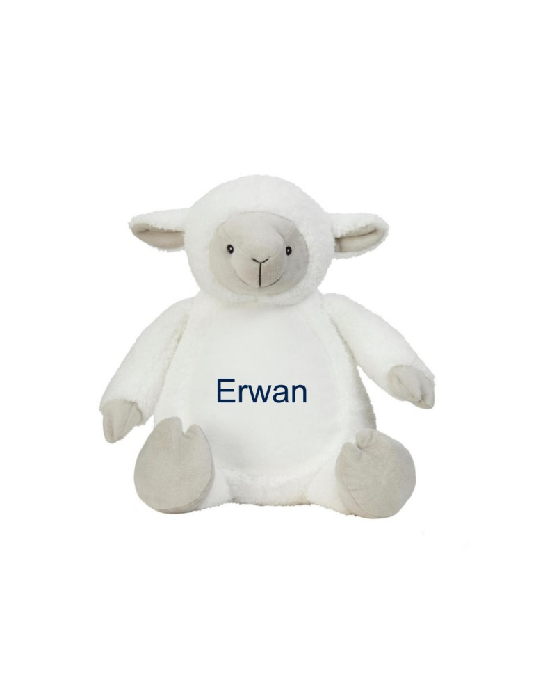 Peluche agneau personnalisée prénom Erwan