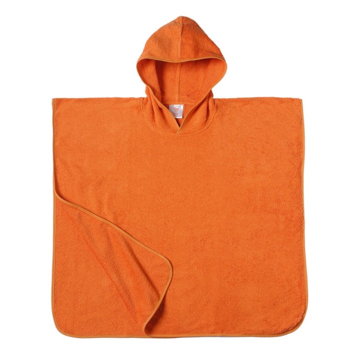 Poncho de bain mandarine enfant à personnaliser