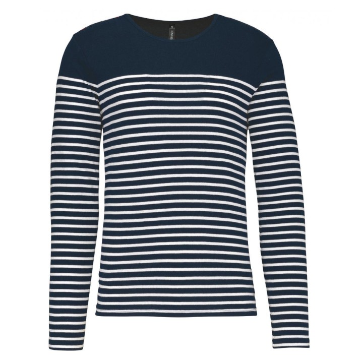 Marinière bleu manches longues homme à personnaliser