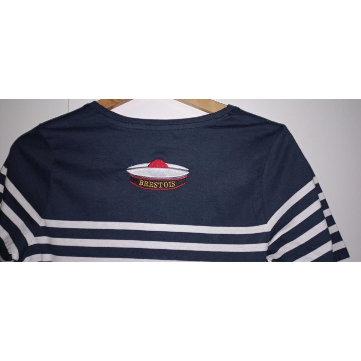 Marinière Bleu Marine Personnalisée manches longues Femme