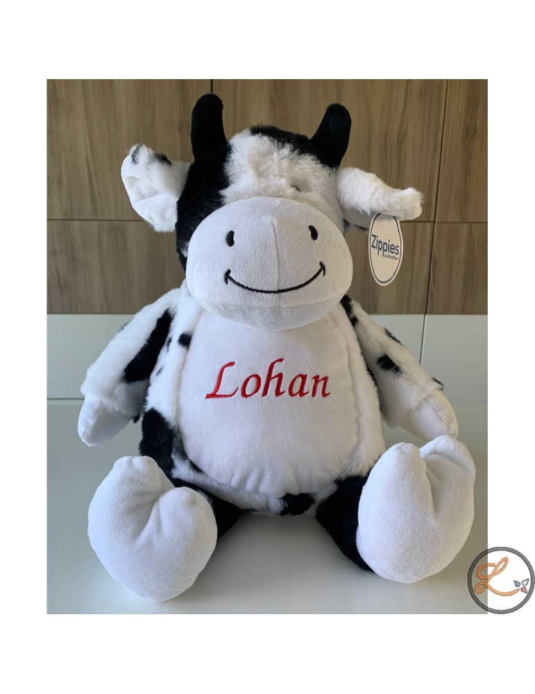 Peluche vache personnalisée prénom Lohan