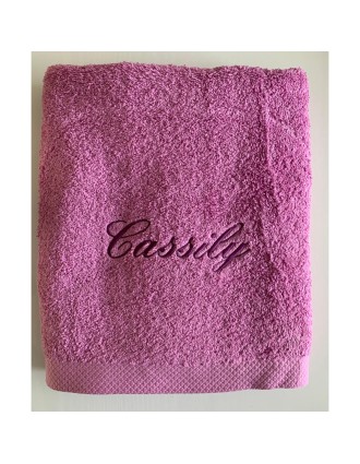 Serviette lavande personnalisée prénom Cassily