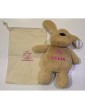 Peluche chien personnalisée prénom Aëlis avec motif optionnel triskèle