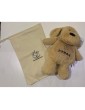 Peluche chien personnalisée prénom Ethan avec motif bébé dans les bras de maman