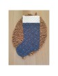 Botte de noël bleu étoiles dorées personnalisée fabrication française