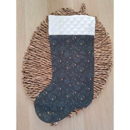 Botte de noël verte et étoiles dorées personnalisée fabrication artisanale française