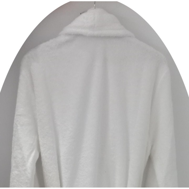 Peignoir Blanc Personnalisable col châle, la Douceur Absolue !