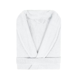 Peignoir Blanc col Châle Personnalisable