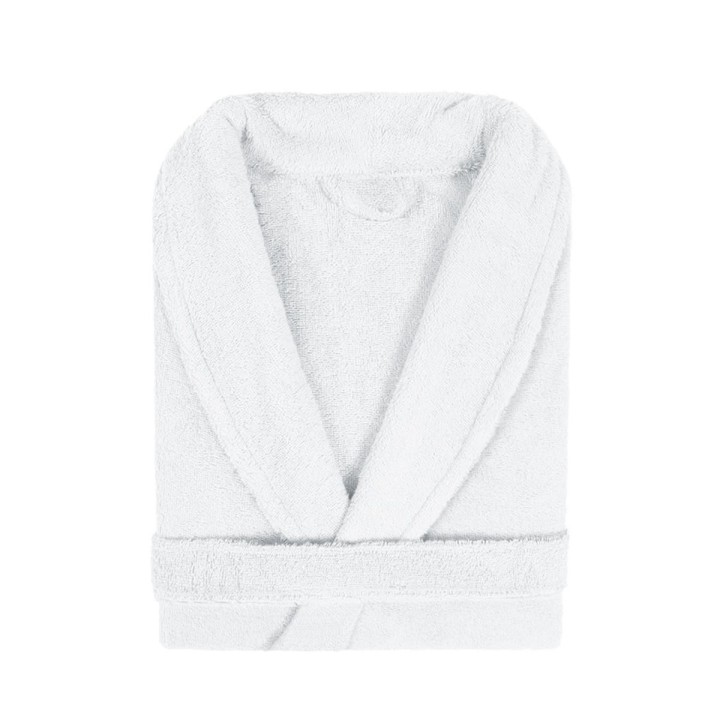 Peignoir Blanc col Châle Personnalisable