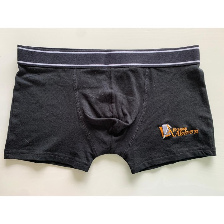 Boxer noir homme personnalisé logo entreprise Erwan Abiven