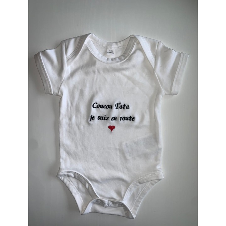 body personnalisé avec texte et motif optionnel comme faire-part naissance