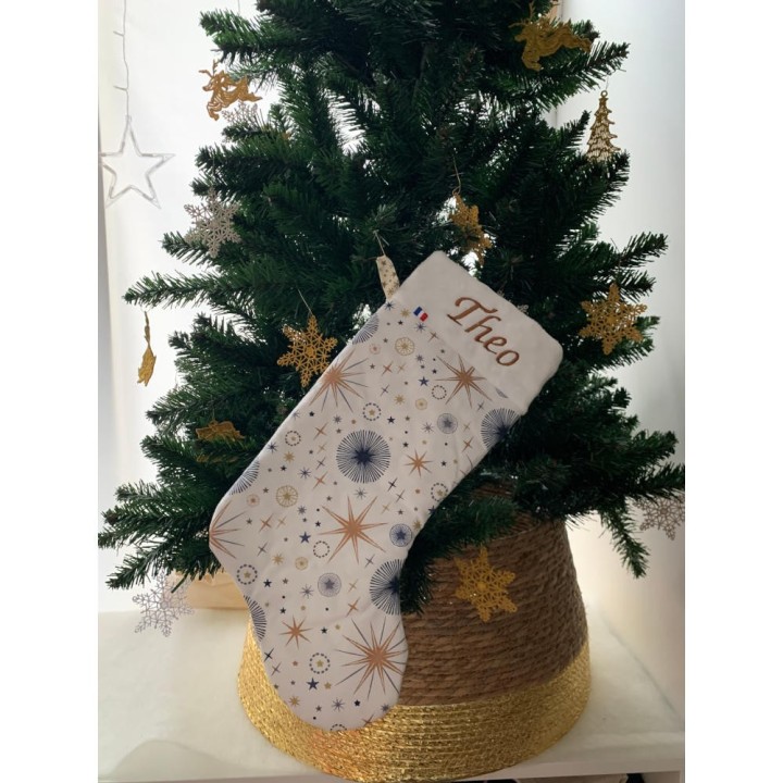 Botte de noël artisanale personnalisée prénom Théo
