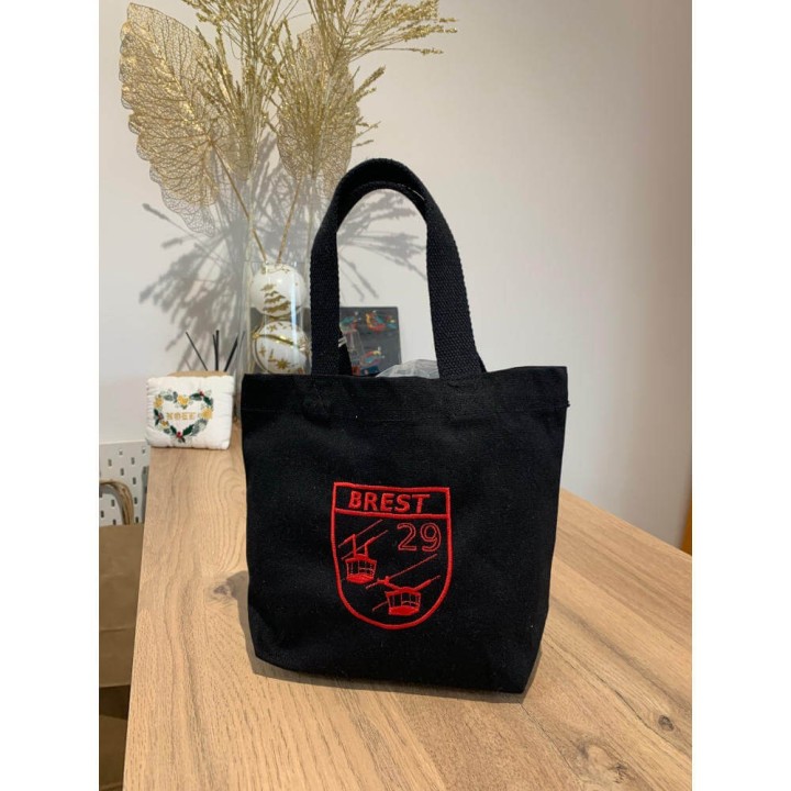 Mini tote bag personnalisé avec le téléphérique Brestois