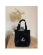 Mini tote bag noir personnalisé avec la carte du Finistère