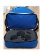 Intérieur du sac de pétanque bleu royal pour 3 boules