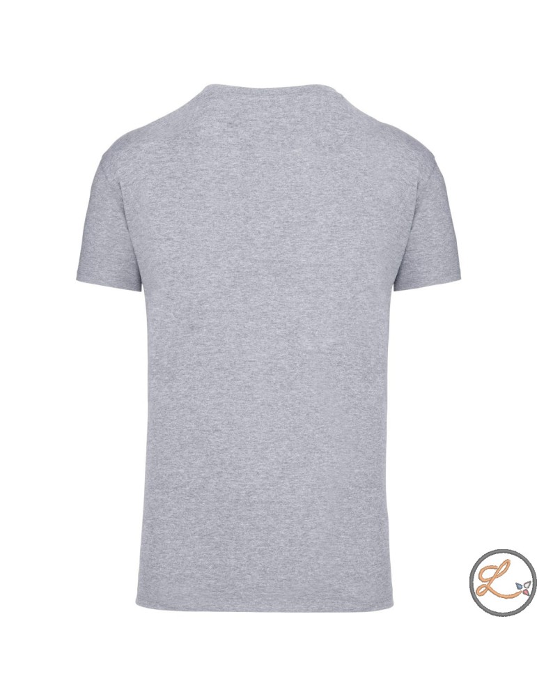 T-shirt gris à personnaliser vu de dos