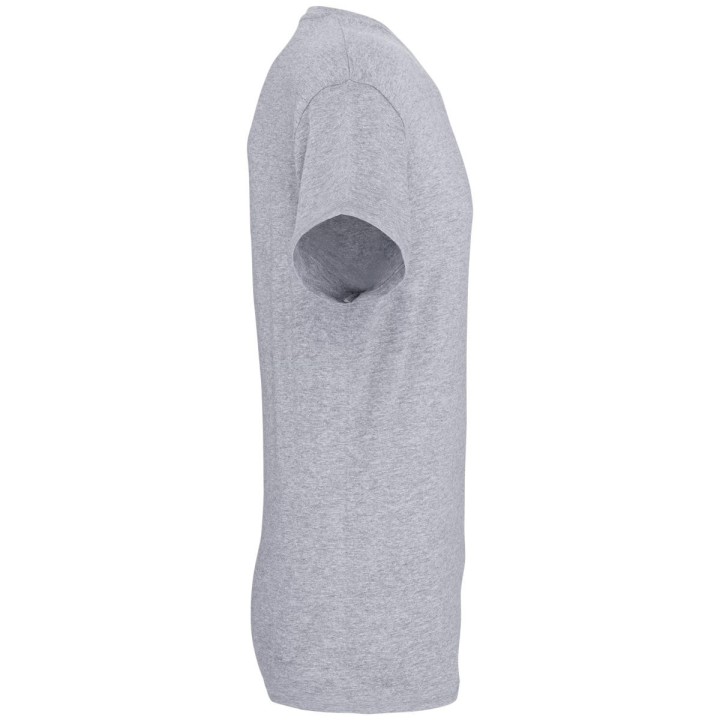 T-shirt gris à personnaliser vu de côté