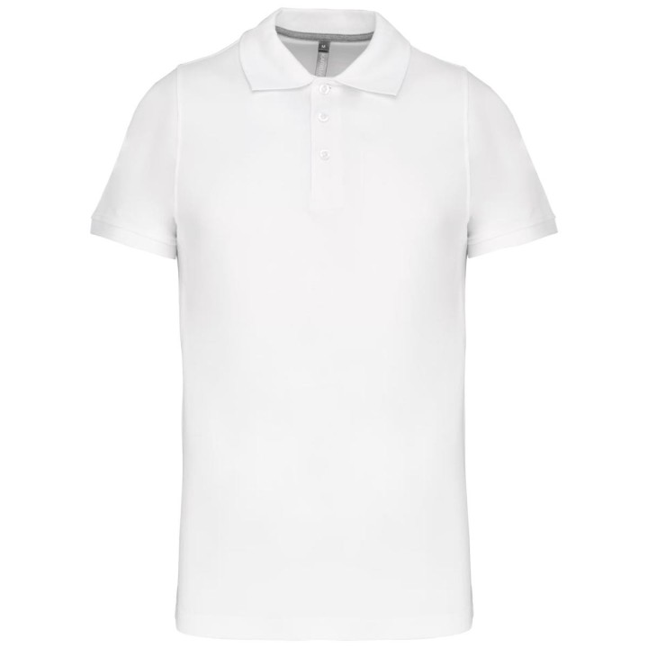 Polo blanc manches courtes homme à personnaliser