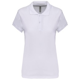 Polo blanc manches courtes femme à personnaliser