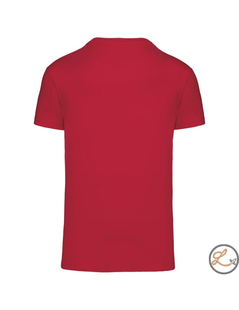 t-shirt rouge à personnaliser vu de dos
