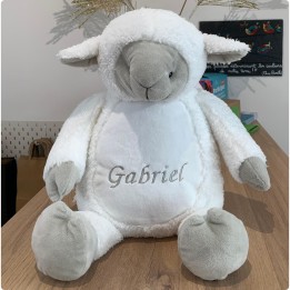 Peluche agneau personnalisé prénom Gabriel