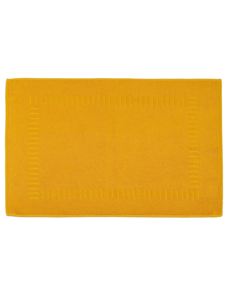 Tapis de bain jaune soleil à personnaliser