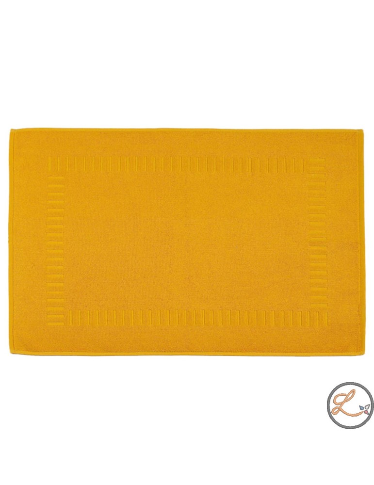 Tapis de bain jaune soleil à personnaliser