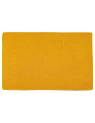 Tapis de bain jaune soleil à personnaliser