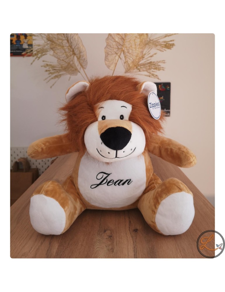 Peluche personnalisée lion au prénom Jean