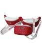 3 sacs banane femme en simili cuir rouge et blanc personnalisés