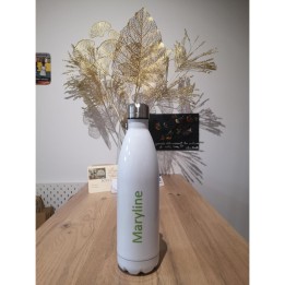 Gourde blanche personnalisée prénom Maryline