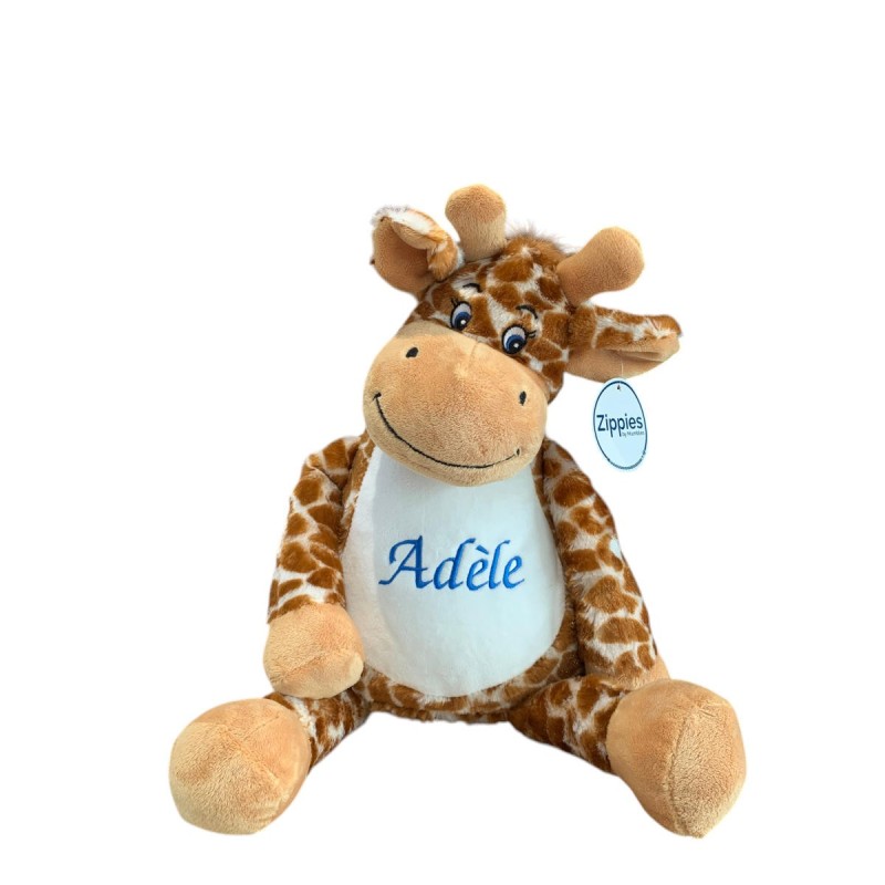 Peluche Girafe personnalisée avec prénom brodé Adèle